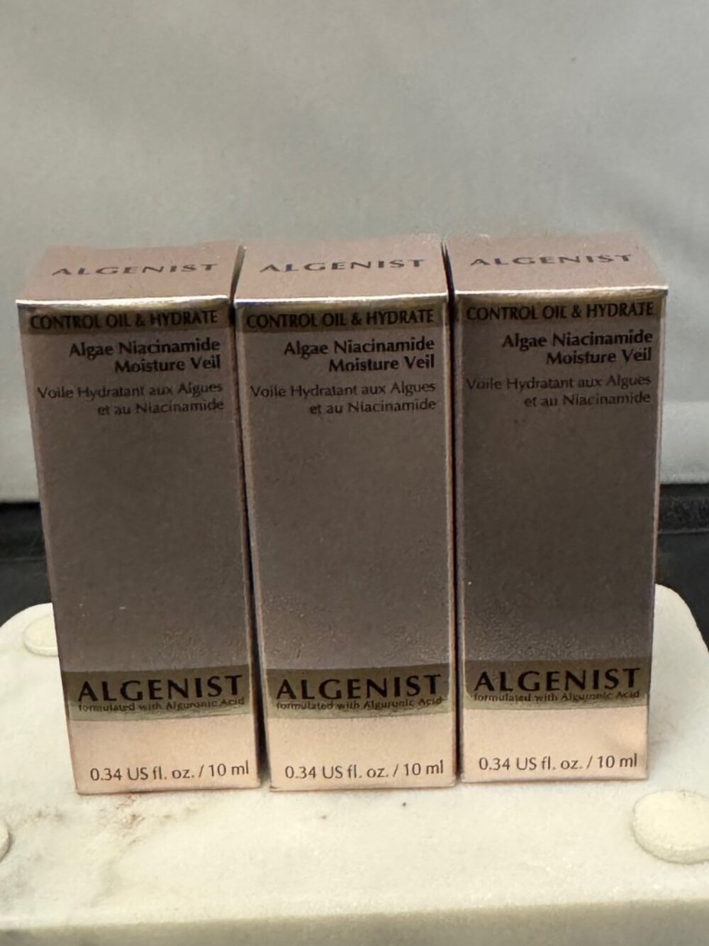 3 bottles Algenist Control Oil and Hydrate Moisture Veil